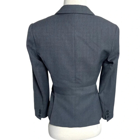 Banana Republic Factory 2P grey tweed stretch 3 button blazer - Picture 5 of 8